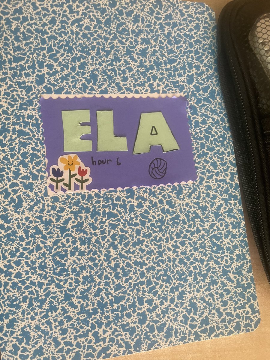 MsDonovan2026's tweet photo. Decorating our notebooks for English class this year! @AntiochMS https://t.co/FSqcDdrxYW
