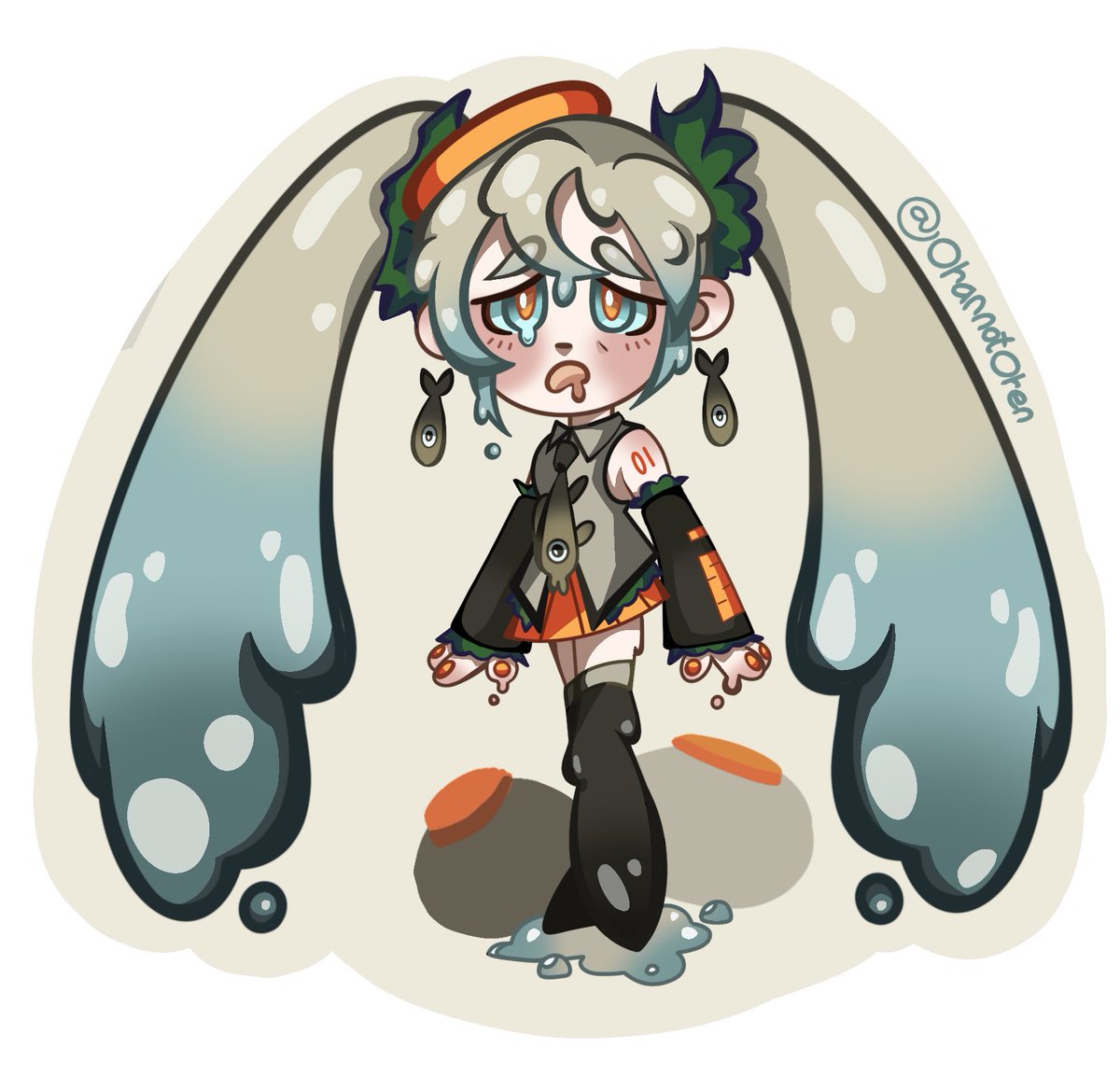 OrannotOren's tweet photo. fuck it, gefilte fish miku 🐟🥕 https://t.co/J977CHQ5yr