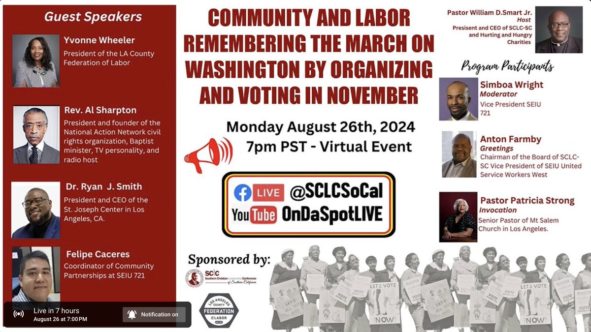 At 7pm PT, SJC President and CEO Dr. Ryan Smith will be the guest speaker with Rev. Al Sharpton, Yvonne Wheeler, and others to discuss the need to support Measure A, the Affordable Housing, Homelessness Solution and Prevention Now measure. Watch live: alturl.com/f36b6