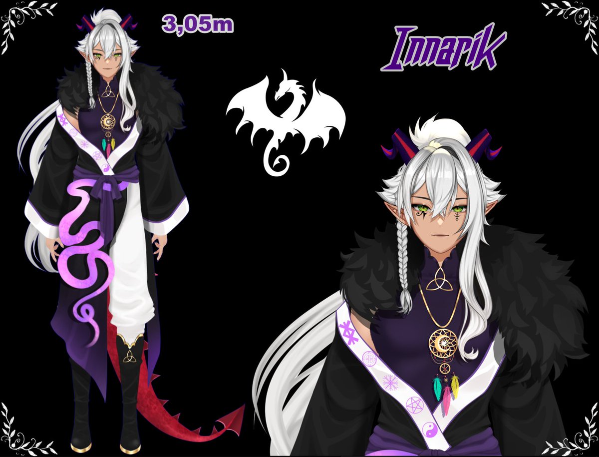 Innarik1's tweet image. Ref sheet do dragão dos sonhos:
Aquele que tentou construir um mundo perfeito longe da crueldade humana mas falhou 🐉
Prazer em conhecer vocês, vamos amigar?