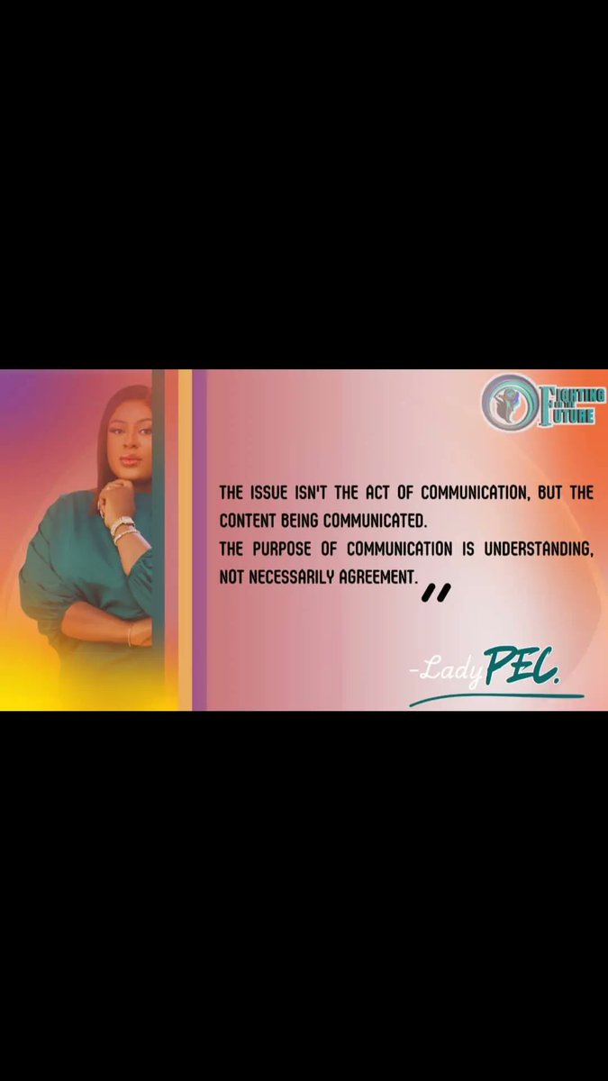 PeculiarJBrand's tweet photo. Good Communication is key in every relationship
Follow for more
#fightingforthefuture #peculiarjennifersunday #relationship https://t.co/yBSRkkizOv