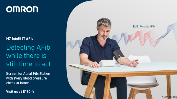 Early detection of AFib is key in stroke prevention. OMRON M7 Intellisense IT AFib ensures easy single-step home blood monitoring with AFib screening included automatically. Visit the OMRON stand E190 at 
 #ESCCongress to see for yourself.
#strokeprevention #PulsePressure