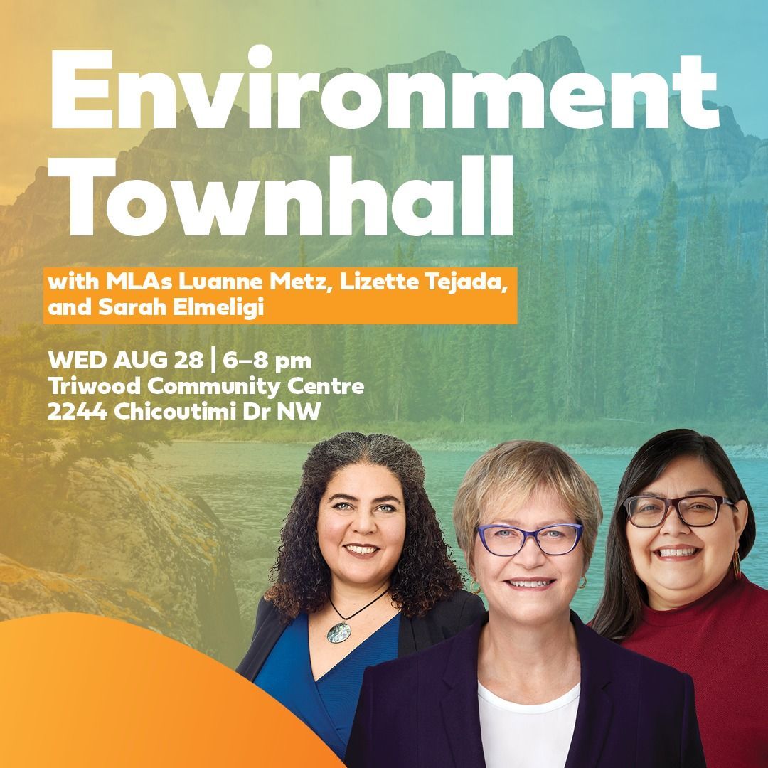 ElmeligiSarah's tweet photo. REGISTER NOW
Environment Townhall
Wed, Aug 28
6-8 pm
TriWood Community Centre

What are YOUR Environmental priorities for Alberta?
Engage in the conversation &amp; Make your voice heard.\

RSVP: https://t.co/3eI7Yt6yfi

#community #townhall #environment #mla #ableg #abpoli https://t.co/dy8ICMgB91
