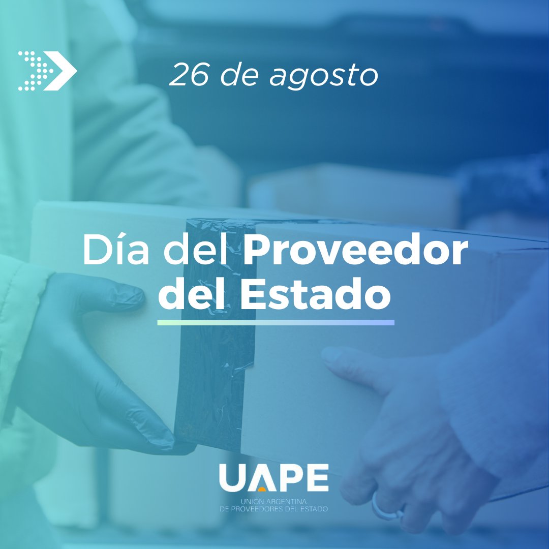 26 de Agosto - Día del Proveedor del Estado

Saludamos a los proveedores del estado en su día y especialmente a nuestro asociados, destacando el trabajo y esfuerzo cotidiano de cada uno de ellos👏🏼

#Uape #DíaDelProveedorDelEstado #ProveedoresDelEstado