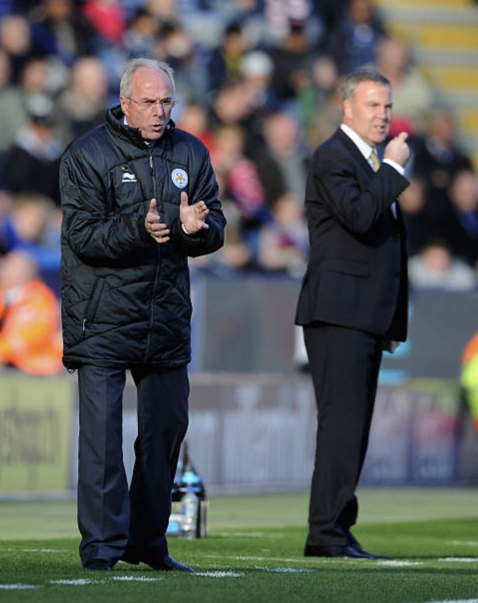 WallArt1885's tweet photo. 2 Managers. Sven-Göran Eriksson and Kenny Jackett. Leicester City 0-3 Millwall. 22nd October 2011, King Power Stadium, Leicester, Leicestershire #Millwall https://t.co/1AxwB5Fltl