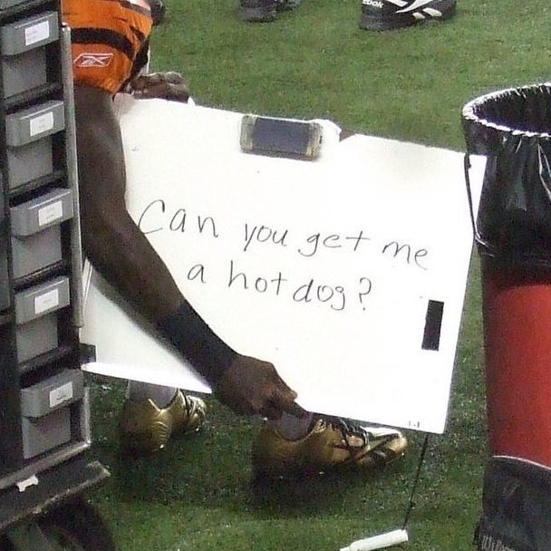 Bengals's tweet photo. Sept. 13, 2009 will always be remembered as the day @ochocinco asked fans for a hotdog 😂

25 memorable moments at Paycor ⤵️
https://t.co/Ggi71zh1YH https://t.co/AkFMseqwem