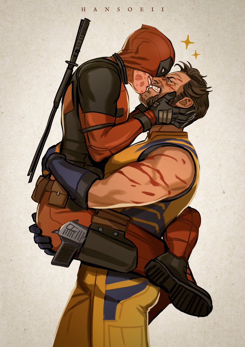 hansoeii's tweet image. they seem to be very good friends #DeadpoolAndWolverine