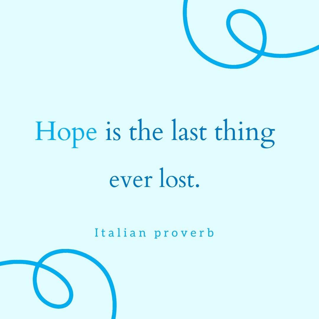There's always hope.