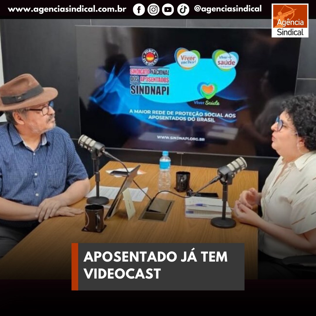 agenciasindical's tweet image. VIDEOCAST - O Sindnapi lançou o programa “Direito dos Aposentados”, conduzido por Rene Gardim. Intuito é debater assuntos voltado aos direitos dos aposentados e pensionistas utilizando-se uma linguagem simples.
Leia - encurtador.com.br/2DgrH

#aposentados #videocast #sindicato