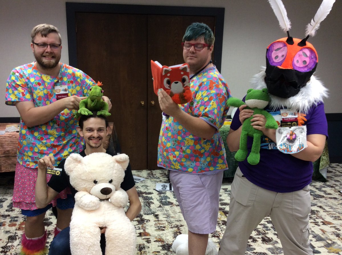 FurryLogicLLC's tweet photo. Many thanks to those who attended the escape room at @IndyFurCon and @DenFurCO! We had a rocking time, and we hope to be back again next year. https://t.co/qiyol1F9UB