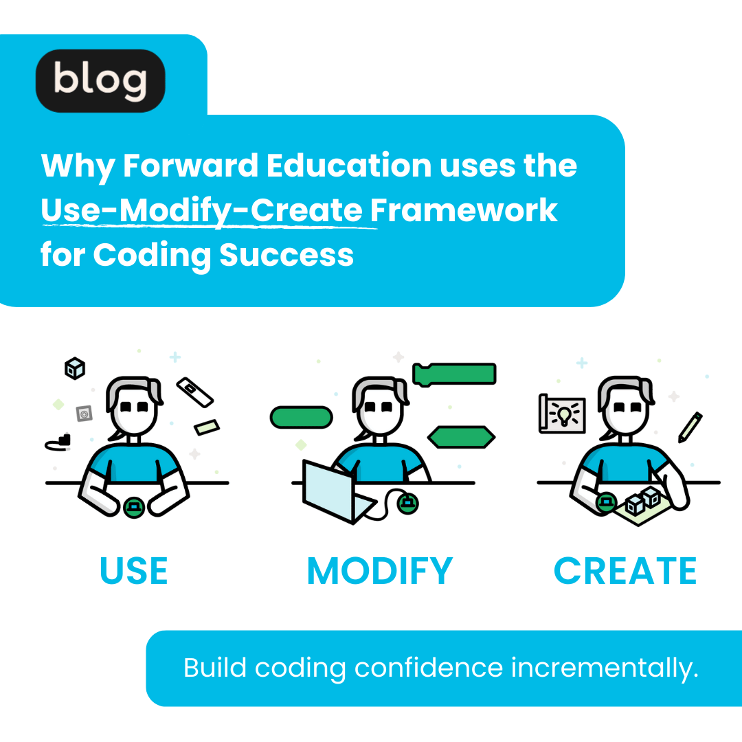 Forward__EDU's tweet image. Coding can feel intimidating. Use-Modify-Create breaks learning into manageable steps:
1️⃣ Use: Start with existing code
2️⃣ Modify: Make simple changes
3️⃣ Create: Build confidence with original projects
forwardedu.com/blogs/blog/use…
🌟 #STEMEducation #CodingInSchools #EdTech #CSforAll