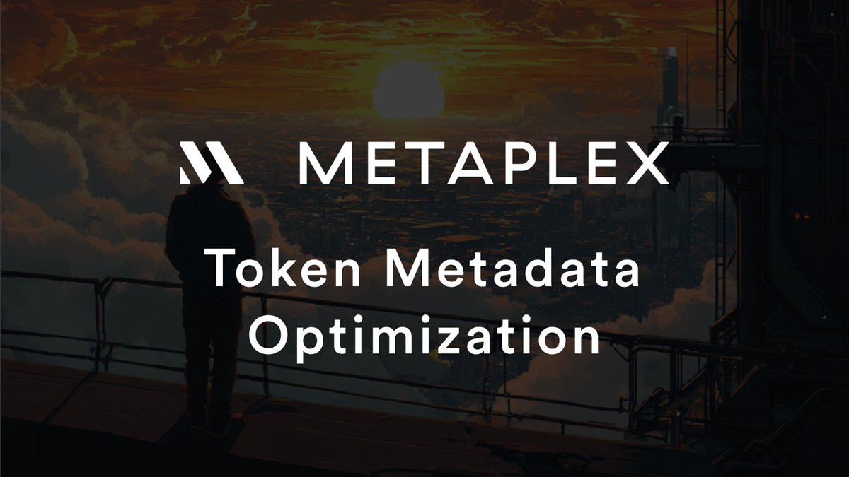 1/ A big optimization to Token Metadata is coming, reducing the size of all  future metadata accounts created. If your product fetches any metadata from  TM, this change might affect you. Make