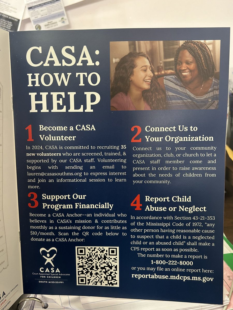 LongLiveLyndle's tweet photo. I don’t have a single to boost, but here’s an organization to donate to if you want to help MS children in foster care ASAP.

CASA of South MS needs volunteers and funding to serve children who NEED advocates in abuse/neglect cases! 

https://t.co/NTfpGrZBJb https://t.co/2G6zKlQdNI
