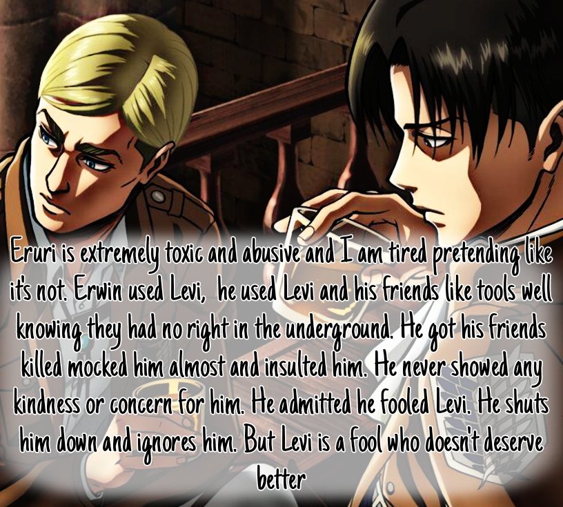 aotconfessions's tweet photo. #shipwar #levihate #erwinhate #aot https://t.co/yDPxjARvwR