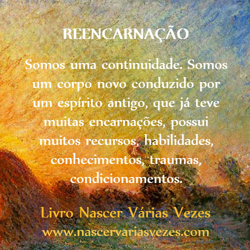 O espírito já teve centenas de encarnações e milhares de anos de vida.
Ele é sua sabedoria interior.
Aquiete a mente para escutá-lo.
Aproveite o melhor que há em você e torne seu caminhar mais leve.
Regis Mesquita
Saiba mais: goo.gl/iJxkU