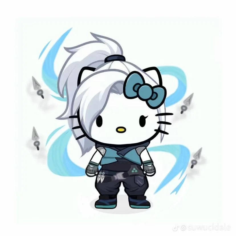 ValorantUpdated's tweet photo. Valorant x Hello Kitty 

Art by @suwucidale on Tiktok | #VALORANT https://t.co/6EjYktePK7