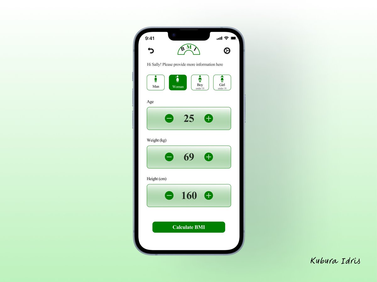 idris_kubura's tweet image. Hi guys, I have designed the UI for a BMI Calculator for the #40DaysChallengeWithNelly, let me know what you think.

#40DaysUIDesign
#UIDesignChallenge  

Please check out my Behance for other designs behance.net/kuburaidris