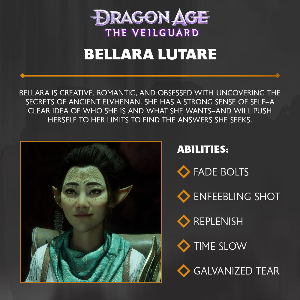 Dragon Age (@dragonage) on Twitter photo Now that we're acquainted, let's dive a little deeper.
Here's a peek at some of our updated companion profiles on our website. Once you're there, click on the image of each companion to read more: go.ea.com/DATVCompanions
#DragonAge Now that we're acquainted, let's dive a little deeper.
Here's a peek at some of our updated companion profiles on our website. Once you're there, click on the image of each companion to read more: go.ea.com/DATVCompanions
#DragonAge