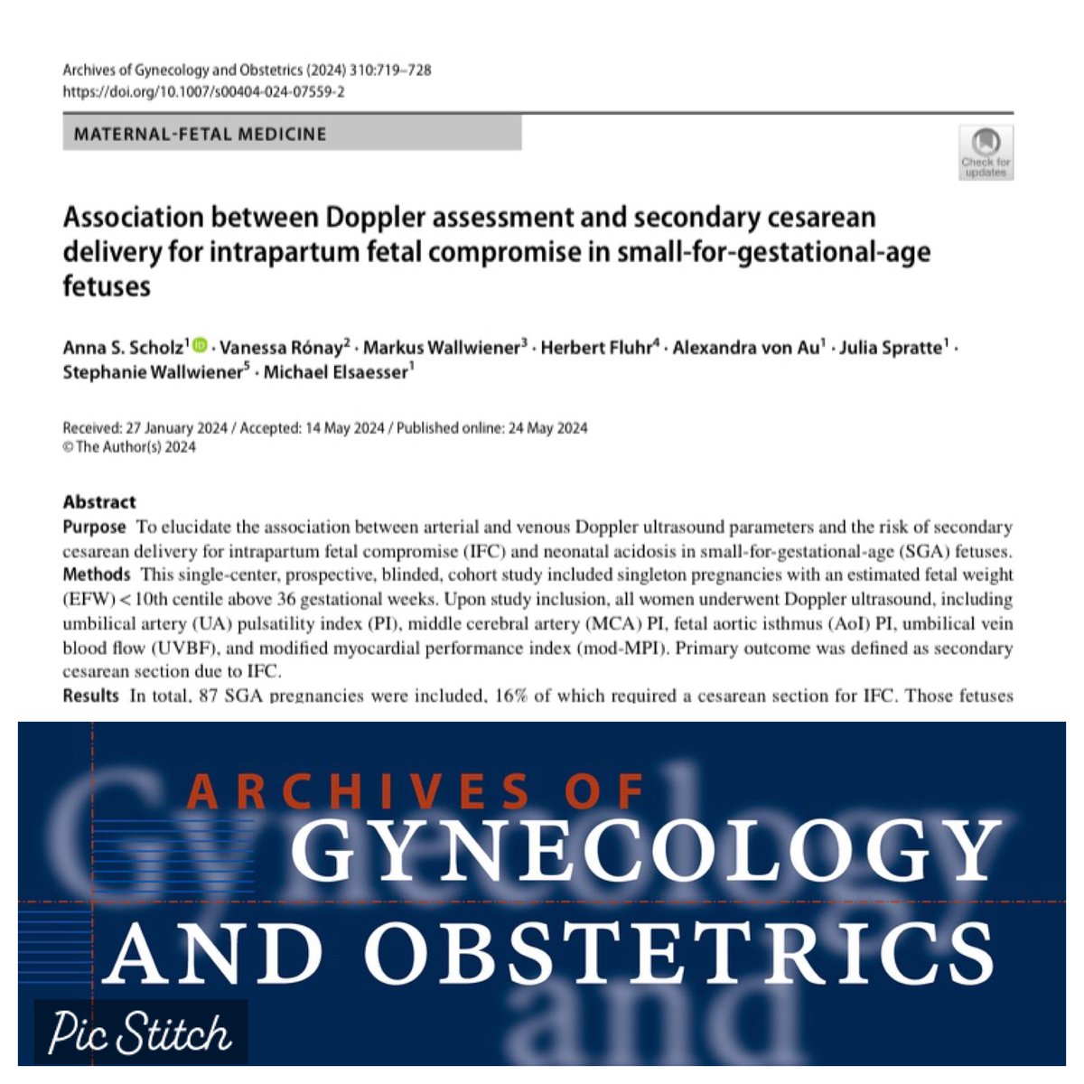 Archives of Gynecology and Obstetrics tweet media