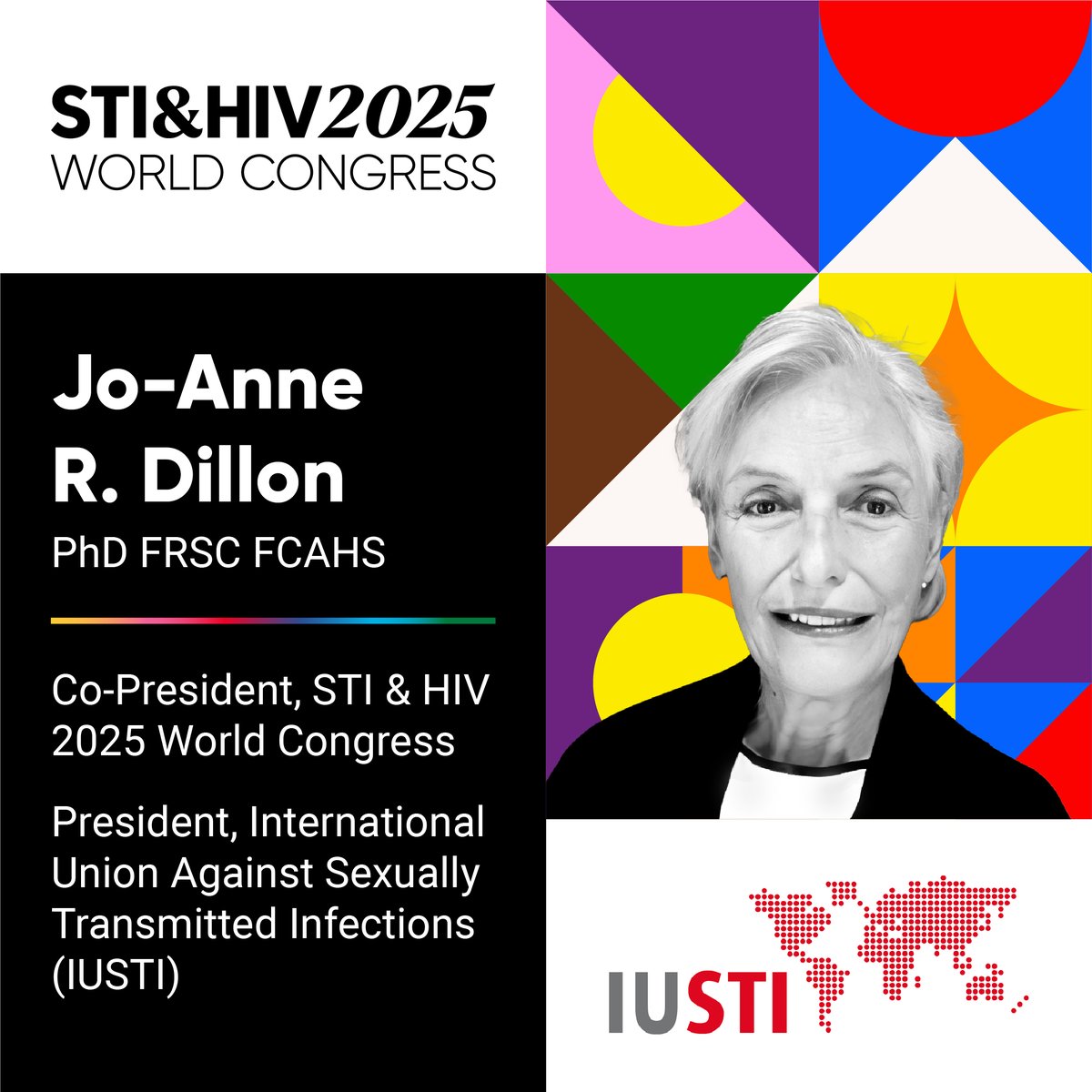 Prof. Dillon, Co-President of #STIHIV2025 &amp; President of IUSTI, is a Distinguished Professor at the University of Saskatchewan. A leading STI researcher, her work has shaped global strategies. Her expertise is key to advancing #sexualhealthforall