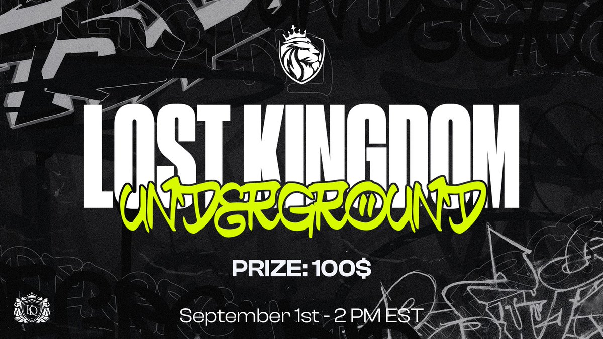 Kingdom eSports (@kingdom_0rg) on Twitter photo 👑 Lost Kingdom: Underground ⚔️
💰 $100 Prize Pool Sponsored by <a href="/ProBrawlhalla/">Brawlhalla Esports</a>
🌎 NA Servers
⚔️ 1v1 Tournament
🏅 Top 3 Prizing
🗓️ Date: September 1st - 2PM Est
start.gg/tournament/los… 👑 Lost Kingdom: Underground ⚔️
💰 $100 Prize Pool Sponsored by <a href="/ProBrawlhalla/">Brawlhalla Esports</a>
🌎 NA Servers
⚔️ 1v1 Tournament
🏅 Top 3 Prizing
🗓️ Date: September 1st - 2PM Est
start.gg/tournament/los…