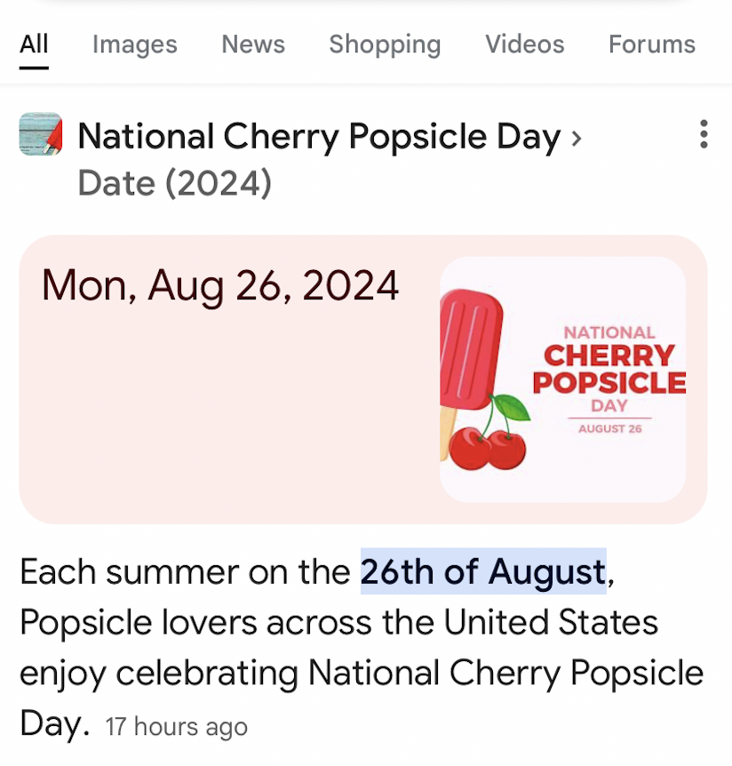 Today is also all about me if you haven't heard #NationalCherryPopDay