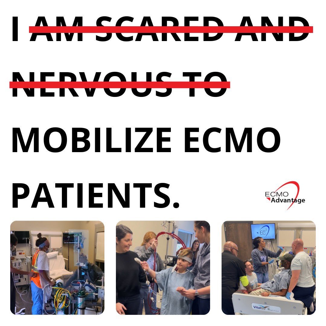 ECMOAdvantage's tweet photo. Mobilizing ECMO patients can be done confidently and safely with the right knowledge and training. Upcoming:

Adult Course Link: https://t.co/L3I33NKALY

Neo/Peds Course Link: https://t.co/D7cwvhcjCf

or

Contact us with questions about bringing this training to your facility. https://t.co/fF8JGP4VHm