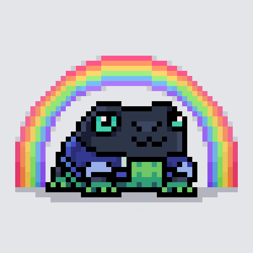 G_Boom_233's tweet photo. @NotEnoughEth My Peep under The Rainbow #eFrog https://t.co/0bIhrlgLmO