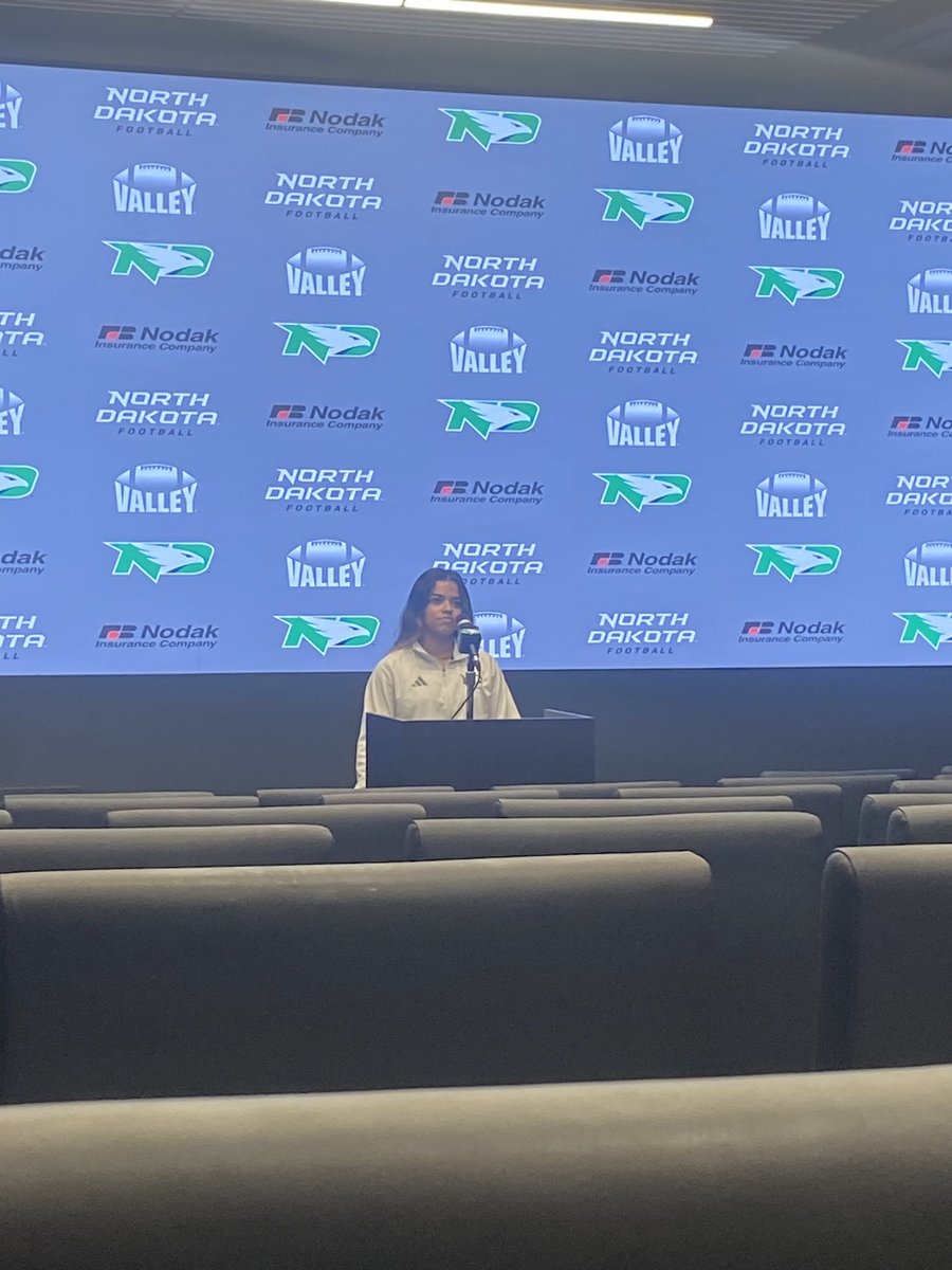 Celebrity of the week Milan Cordone talking to the TV cameras about how she bends a set piece like Trent Alexander Arnold.