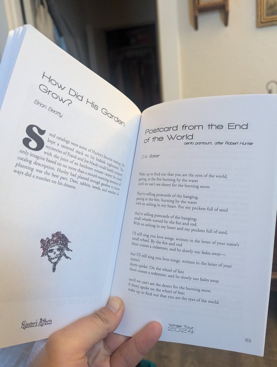 huntersaffects's tweet photo. What can you do with a copy of Hunter's Affects no. 1?

You could read it, to start. Admire it on the shelf, perhaps? Give a copy to your fav deadhead family member. If you wanna be dramatic, you could light it on fire even! The possibilities are limited only by your imagination. https://t.co/CUxfYg9yDY