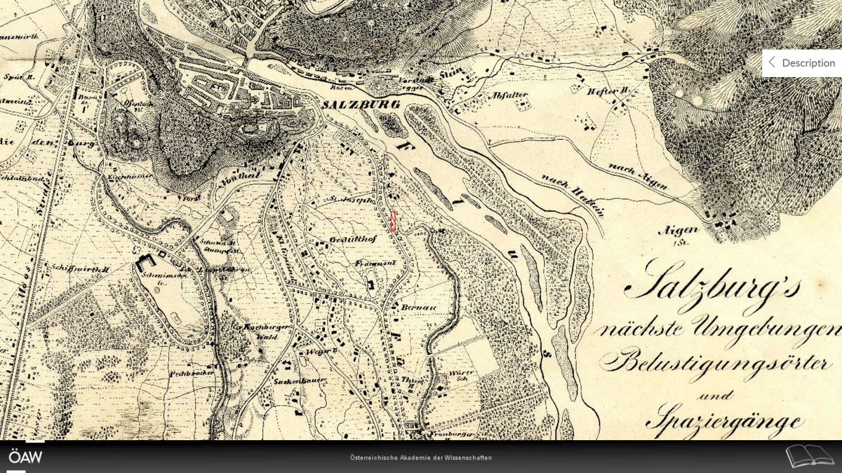 Earliest tourist map of #Salzburg? Thanks to <a href="/ACDH_OeAW/">ACDH-CH</a> Woldan collection - viewer.acdh.oeaw.ac.at/viewer/fullscr…