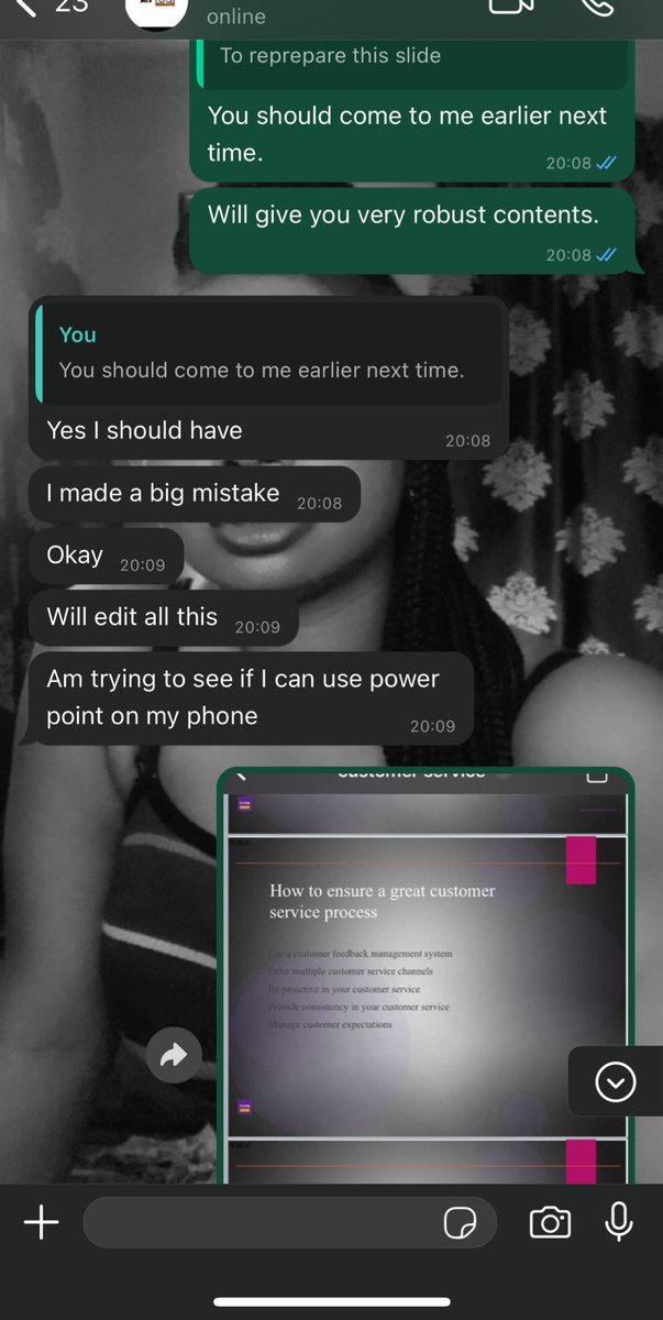 temipearl_'s tweet photo. Itβs a privilege to be the go-to person for CX training preps and slide reviews. π
Seeing others succeed in customer experience through my support is truly rewarding! β¨
#TemitopeAdekunle #CXBabe #CX #Mentorship #Growth #CXProfessionalsNetwork https://t.co/Qusuasdvs3