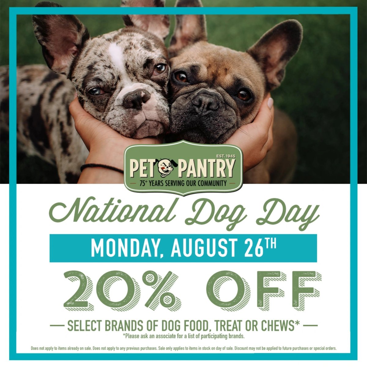 Happy National Dog Day 🐾 Visit us today for a very special one day sale!!