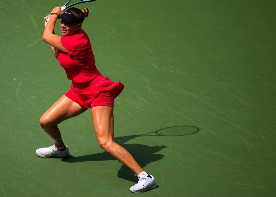 Amanda Anisimova in action at the US Open 💦🔥🤤🌶️