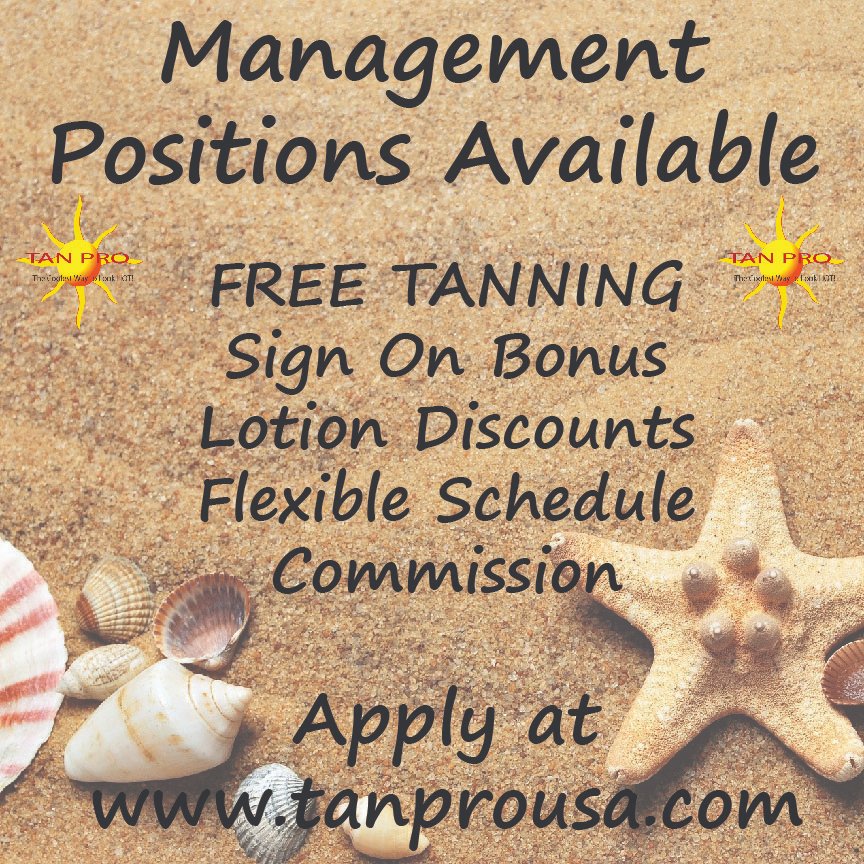 TanProUSA's tweet image. #TanPro is hiring for our Findlay location! Management and Associate positions available!
✨ FREE Tanning
✨ Bonuses
✨ Commission
&amp;amp; more! Apply online at tanprousa.com/careers

#tanprousa #findlayohio #findlayjobs #management #manager #hiring #joinourteam #freetanning #bonuses