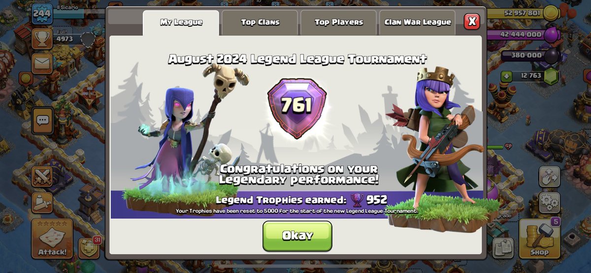 Eos 08/24

🌏#539, #761

A solid hr with some decent defences (considering this season average) during this completely mess of a month.😶

A span of 10 trophies between the accounts results in a 200 rank difference.😅

Fireball double charge☄️❤️
