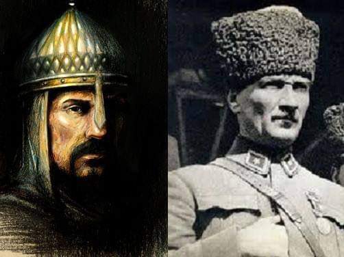İki Büyük Komutan, Anadolu' yu Türk'ün Yurdu yapan, Sultan Alparslan 🇹🇷🇹🇷
 Anadolu'nun Türk Yurdu olduğunu Tüm Dünyaya tekrar hatırlatan Gazi Mustafa Kemal Atatürk  🇹🇷🇹🇷

 #NeMutluTÜRKÜMDiyene 
#MalazgirtZaferi 
#BüyükTaarruz