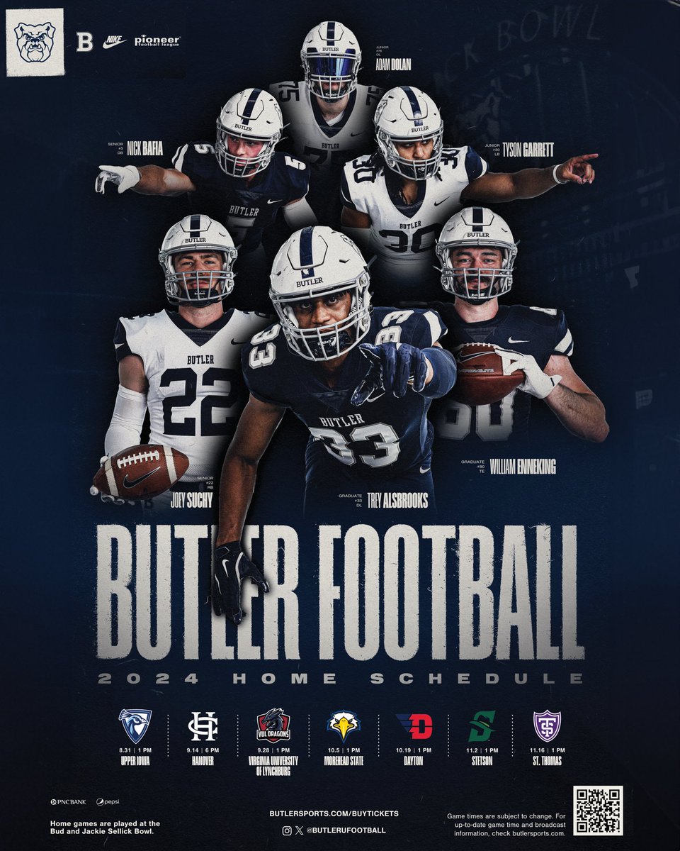 ButlerUFootball's tweet photo. See you in the 𝑺𝒆𝒍𝒍𝒊𝒄𝒌 𝑩𝒐𝒘𝒍 this season ‼️

#ButlerFootball #ButlerWay https://t.co/aarXtASsYY