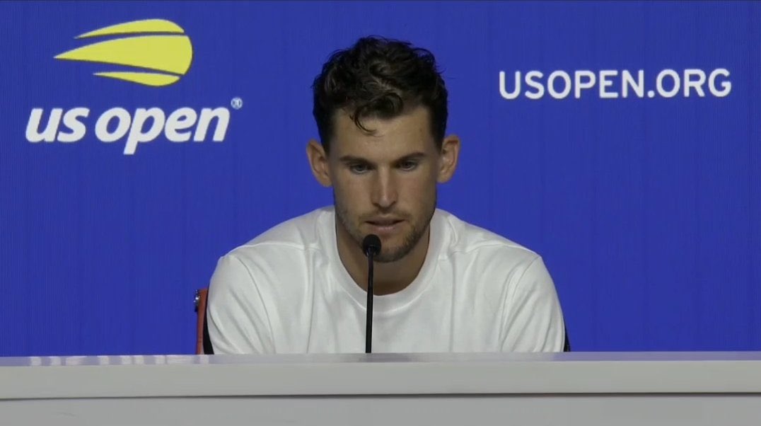 TheTennisLetter's tweet photo. Dominic Thiem says the basic reason he’s retiring so young is the wrist injury, but he’s happy with his career, ‘I have no regrets’

“When you think about it, was it more physical injuries that prevented you getting back to your level, or psychologically it's pretty difficult, I know, as well, to get back? What was it more for you, or was it a combination of both?”

Dominic: “Yeah, it always comes together. But I have the feeling that once I got back in a very good mental state, the injury happened. Then the feeling, especially on the forehand, never came back like it was before. Of course, due to that, I was struggling also mentally a lot, because it was very difficult to accept.
So those two things, mentally and physically, always come together. But yeah, I think the basic reason why I'm here now retiring pretty young is still the bad luck with the wrist injury. But again, like, I'm really happy with the career I had before. I never expected that it's gonna be that successful, so I don't have really any regrets, and I'm good with that.”

(via US Open Press)