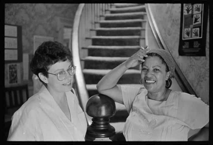 Ann Abadie and Toni Morrison, Center for Study of Southern Culture, University of Mississippi, 1985. Photo by William Ferris, University of North Carolina Southern Folklife Collection. bit.ly/3XfvoOR