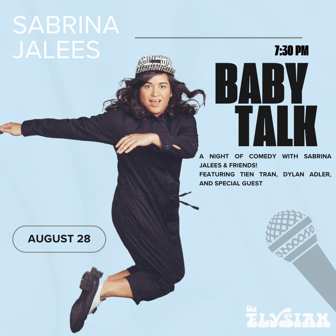 Don't miss <a href="/SabrinaJalees/">Sabrina Jalees</a> at the Elysian this Wednesday... Doors at 7pm. 
elysiantheater.com/shows/sabrinaj…