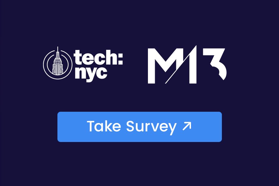 NYC founders: How can the NYC tech ecosystem better support you? 

The M13 team is partnering with <a href="/TechNYC/">Tech:NYC</a> on a survey to help us gain deeper insight into the NYC tech ecosystem and how it can better meet founders’ needs. 

If you're a founder whose company fully or partly