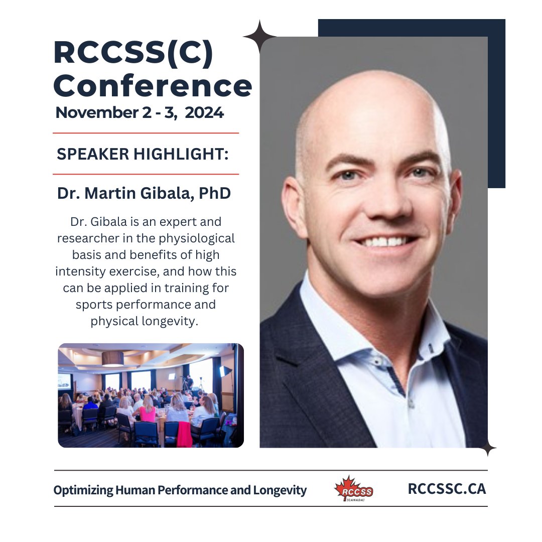 RCCSS(C) (@rccssc) on Twitter photo We’re excited to announce that Dr. Martin Gibala will be joining us at our Fall Conference!
<a href="/gibalam/">Martin Gibala</a> is a professor of Kinesiology at McMaster University in Hamilton, ON. His interests include exercise science & its applications for health & performance. rccssc.ca We’re excited to announce that Dr. Martin Gibala will be joining us at our Fall Conference!
<a href="/gibalam/">Martin Gibala</a> is a professor of Kinesiology at McMaster University in Hamilton, ON. His interests include exercise science & its applications for health & performance. rccssc.ca