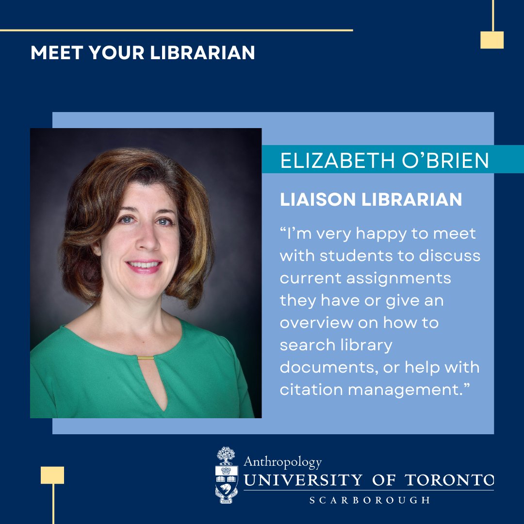 UTSC Anthropology (@utscanthrodept) on Twitter photo <a href="/UTSCLibrary/">U of T Scarborough Library</a> has a huge variety of resources to help students. Read our latest article to find out how to access them, and get to know Anthropology's Liaison Librarian, Elizabeth O'Brien! utsc.utoronto.ca/anthropology/w… #UTSC #UTSCanthro #anthropology #utsclibrary <a href="/UTSCLibrary/">U of T Scarborough Library</a> has a huge variety of resources to help students. Read our latest article to find out how to access them, and get to know Anthropology's Liaison Librarian, Elizabeth O'Brien! utsc.utoronto.ca/anthropology/w… #UTSC #UTSCanthro #anthropology #utsclibrary