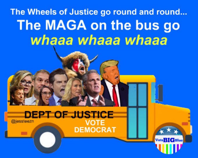 genechick50's tweet photo. There rolls the Megabus Magabus #MagaBus #Magots of Fools and Weirdos. Put Bannon and SpaceX Musk in there too. Whaaa Whaaa Whaaa #TrumpIsUnfitForOffice #tRumpIsDangerous #TrumpIsACoward #trumpIsAnexistentialthreat https://t.co/Qx5FisHy9s