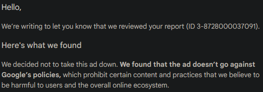 Fe3tch's tweet image. yo @YouTube, care to explain?

is this stuff just generally allowed on the platform now? it's not the first time I've reported an ad like this to get the same response...

not only is the "gameplay" shown in the ad from a completely different game, it's flat out fetish material!