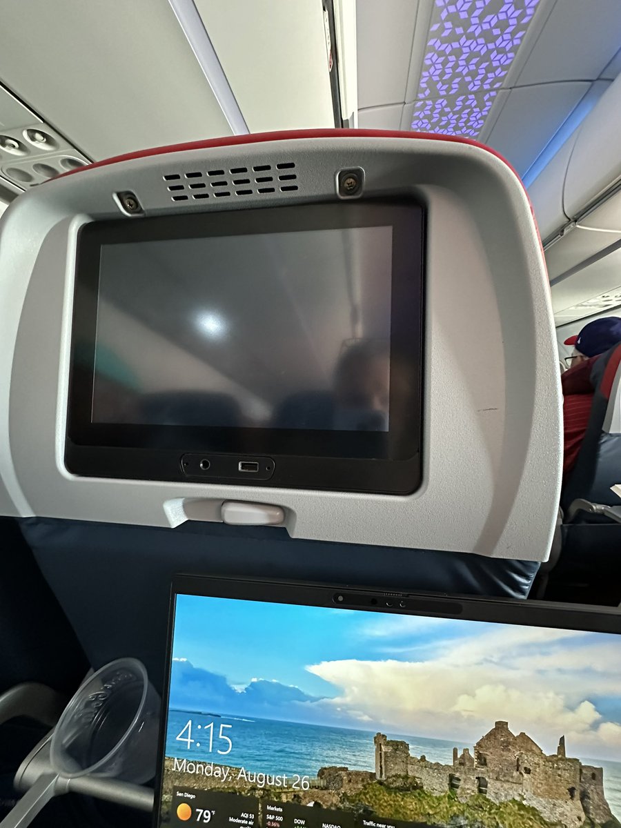 The first airline who can make this screen available as a second monitor for my laptop will win my business for life. ✈️ <a href="/Delta/">Delta</a>