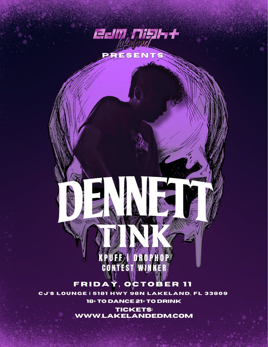 Catch me playin direct support for <a href="/dennettmusic/">Dennett</a> in Lakeland October 11th! Going to be such a fun night of bass in an intimate space!