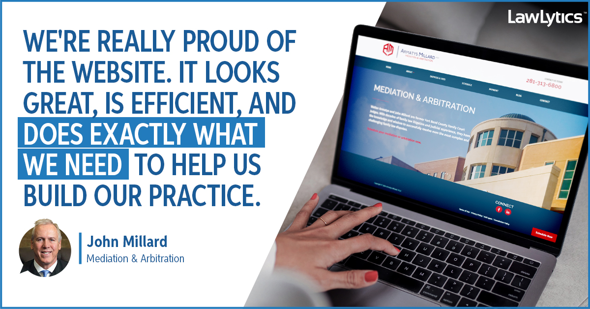 Designing a website, writing high-quality web content, and managing your online presence all sounds like a lot of work… right? With LawLytics, all of this and more is quick and easy for even the busiest attorney.

#MemberMonday