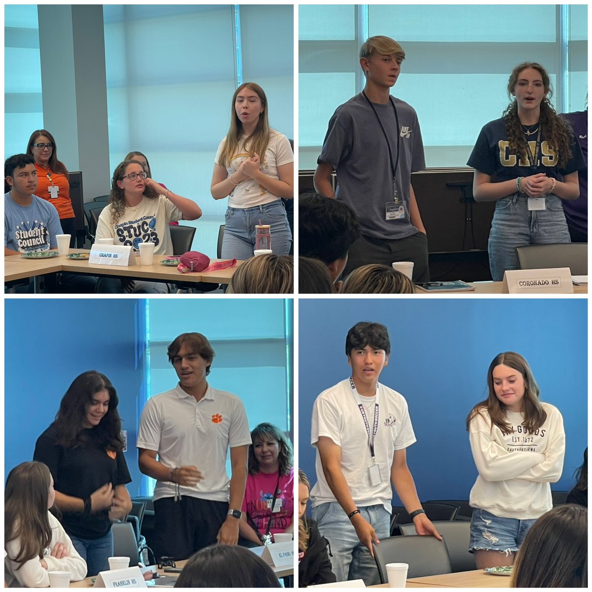 SarahVenegasEdD's tweet photo. The future is BRIGHT in the hands of these amazing young leaders! We loved hearing their plans to improve their campuses and be actively involved in ensuring ALL @ELPASO_ISD students are inspired and empowered to thrive.
๐ซ #ItStartsWithUs
๐คฉ#StudentLeadershipMatters https://t.co/4DGTRM4rpI